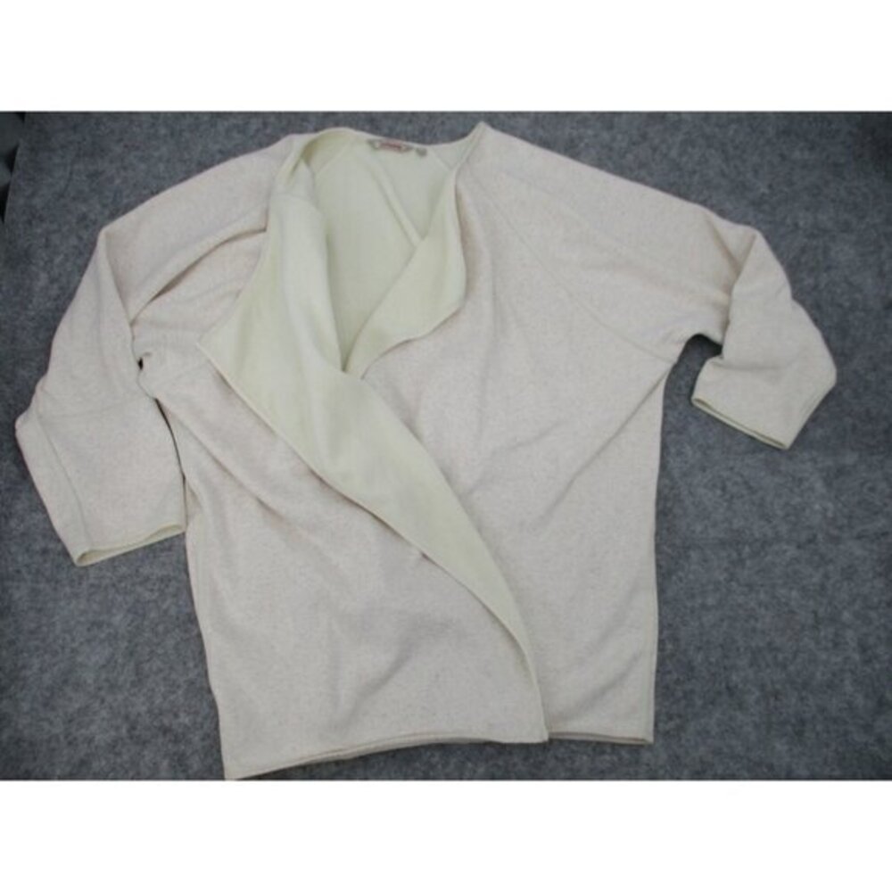 Athleta Womens Sweater XL Oversized Fleece Lined Oatmeal Heather Cardigan Knit - Picture 1 of 16
